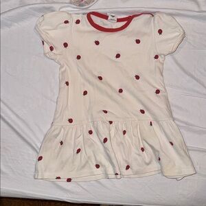 Musli ladybug dress white and red 18-24
